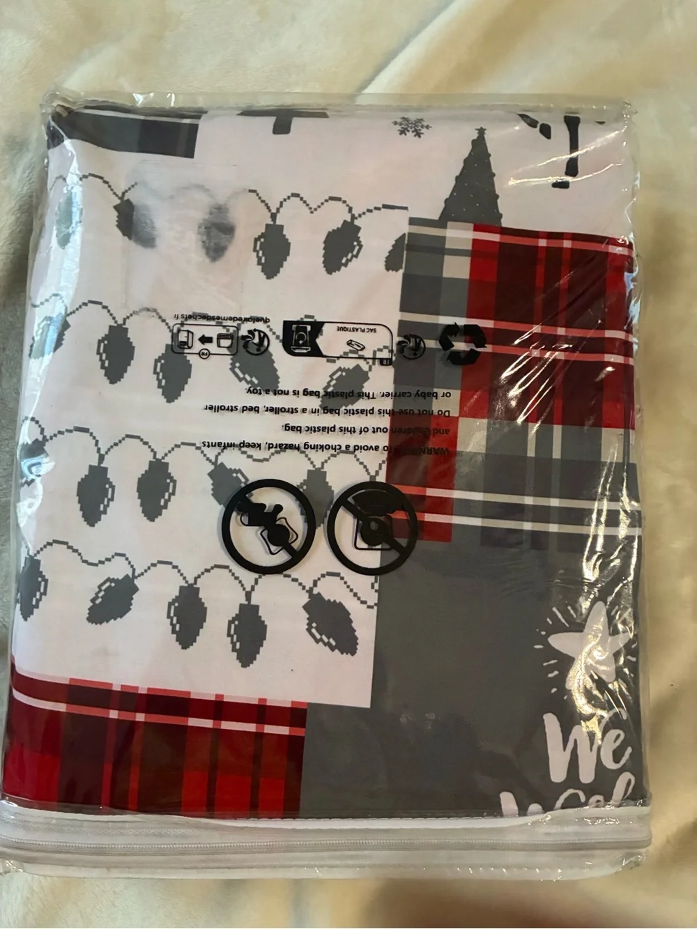 Holiday king size duvet cover set 2 pillowshams 1 duvet cover